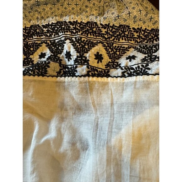 Anthropologie Moulinette Soeurs Dress Women 2 Blue Embroidered Strapless Elysian - Picture 11 of 12